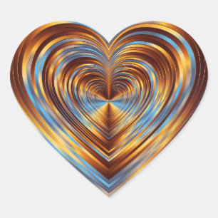 Hologramme regardez les autocollants de coeur