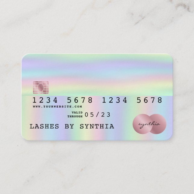 Holograph Credit Card Style Holographic Foil Visitenkarte (Vorderseite)