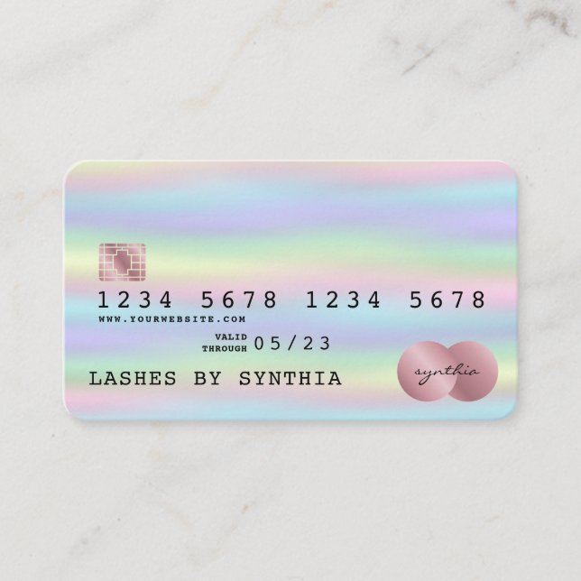 Holograph Credit Card Style Holographic Foil Visitenkarte (Vorderseite)