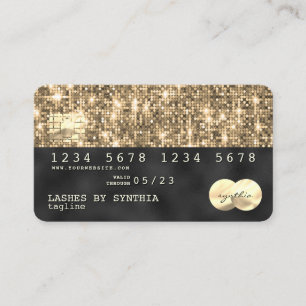 Holograph Gold Glitzer Modern Credit Card Visitenkarte