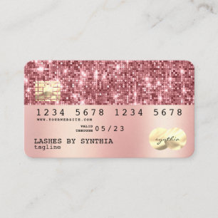 Holograph Gold Glitzer Modern Credit Card Visitenkarte