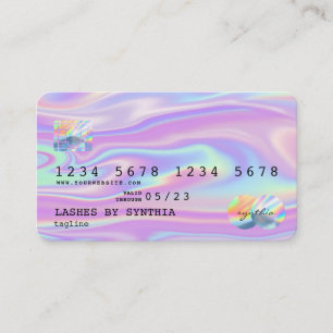 Holograph Modern Credit Card Style Add Logo Visitenkarte