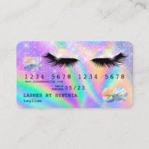 Holograph Modern Eyes Lashes Kreditkarte