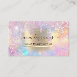 Holograph Online Shop Tropfen Makeup Artist QR Cod Visitenkarte