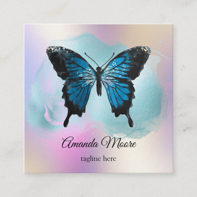 Holograph Quadratische Visitenkarte (Vorderseite)