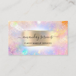 Holograph Shop Logo Makeup Artist QR Code  Visitenkarte