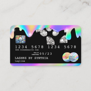 Holograph Tropfens Diamonds Modern Credit Card Visitenkarte