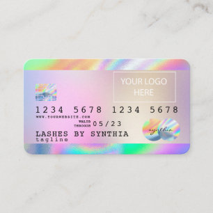 Holograph Unicorn Drip Credit Card Fügen Sie Ihr L Visitenkarte