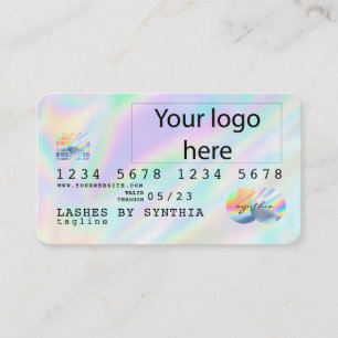 Holograph Unicorn Drip Credit Card Fügen Sie Ihr L Visitenkarte