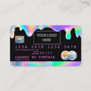 Holograph Unicorn Kreditkarte Fügen Sie Ihr Logo h Visitenkarte