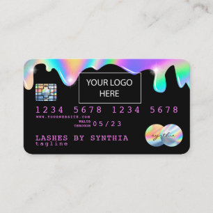 Holograph Unicorn Kreditkarte Fügen Sie Ihr Logo h Visitenkarte