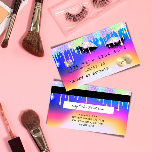 Holograph Unicorn Modern Credit Card Lashes Visitenkarte