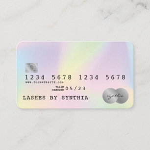 Holograph Unicorn Modern Credit Card Style Visitenkarte