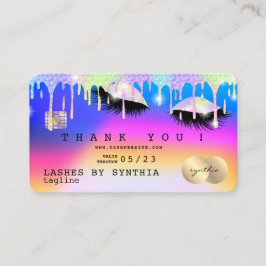 Holograph Unicorn Modern Credit Dankeschön-Karte Visitenkarte