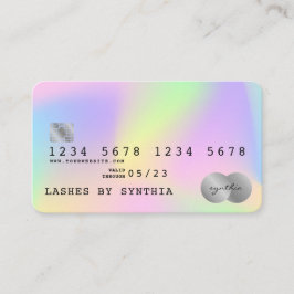 Holograph Unicorn Moderne Kreditkartenart Visitenkarte
