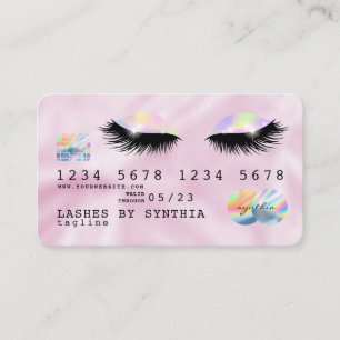 Holograph Unicorn Pink Kreditkarte Blicke Visitenkarte