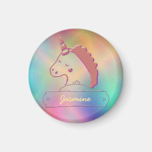 Holographic 3D Unicorn-Individuelle Name Magnet