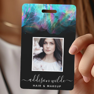 Holographic Alcohol Ink Business ID Ausweis