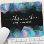 Holographic Alcohol Ink Modern Mousepad<br><div class="desc">Holographische Alkoholtink Modern Mouse Pad. Ideal für einen Schönheitssalon, einen Friseur, einen Schminkkünstler oder Kosmetologen.</div>