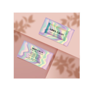 Holographic Beauty Salon Hair Skin Nails Visitenkarte
