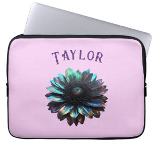 Holographic Black Dahlia Electronics Bag Laptopschutzhülle