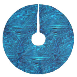 Holographic Blue Fraktal IMITATS Paua Abalone Musc Fleece Weihnachtsbaumdecke