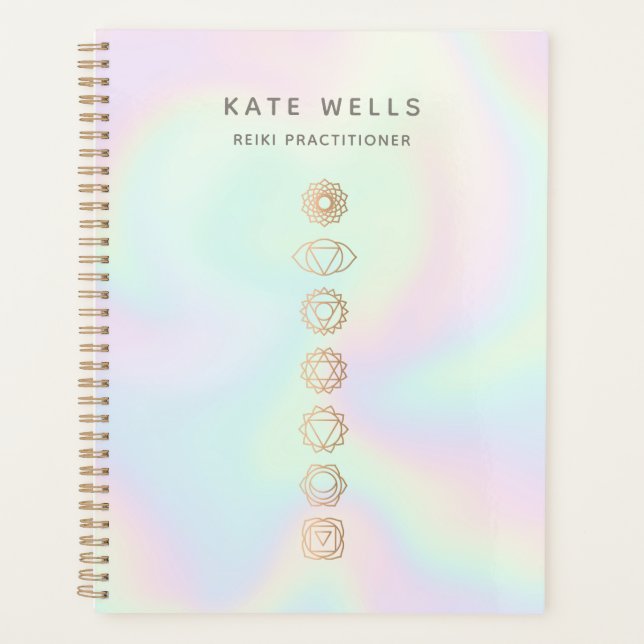 Holographic Chakras Energy Healer Postcard 3 Ring Planer (Vorderseite)