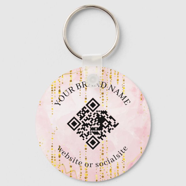 Holographic Custom Business QR Code Keychains Schlüsselanhänger (Vorderseite)