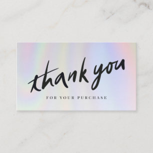 Holographic Danke Business Card Visitenkarte