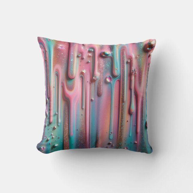 Holographic Dazzzling Paint Tropfens Kissen (Vorderseite)