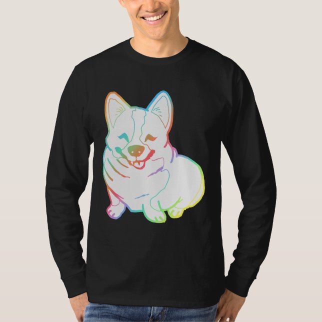 Holographic Fat Corgi Magnet T-Shirt (Vorderseite)