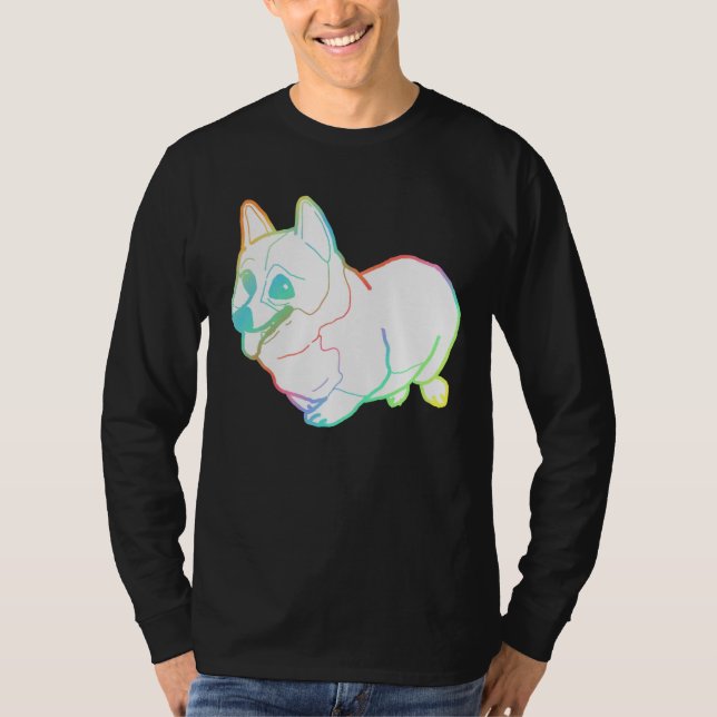 Holographic Fat Corgi Magnet T-Shirt (Vorderseite)