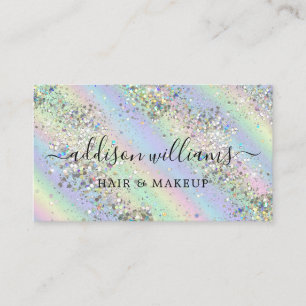 Holographic Funkelnd Glitzer Beauty Salon Moderner Visitenkarte