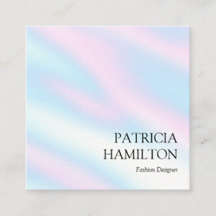 Holographic Girly Minimalistisch Elegant Quadratische Visitenkarte