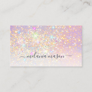 Holographic Glam Glitzer Elegante Glitzern Girly Visitenkarte