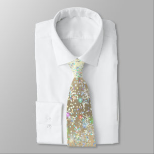 Holographic Glam Glitzer Elegante Glitzern Gold Krawatte