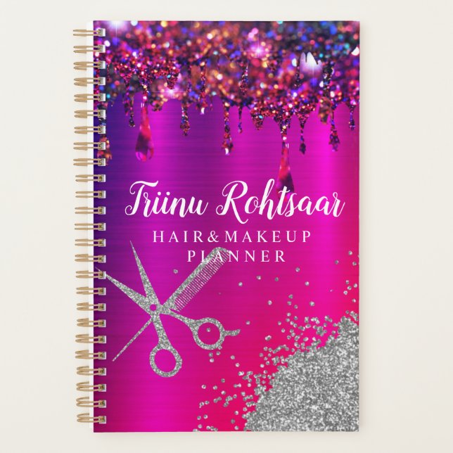 Holographic Glam Glitzer Fair Makeup Planner Planer (Vorderseite)