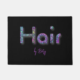 Holographic Glitzer Hair Stylist Fußmatte