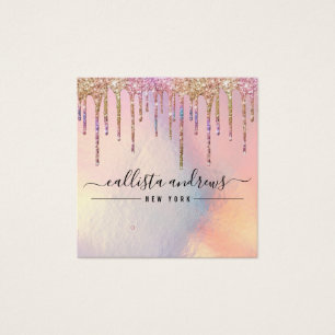Holographic Glitzer Tropfen Hoop Earring Display C