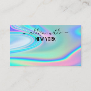 Holographic Lila Glitzer Luxury Glam Iridescent Visitenkarte