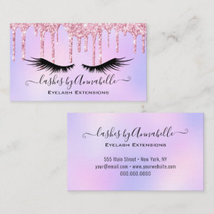 Holographic Makeup EyeLashes Sparkle Glitzer Tropf Visitenkarte
