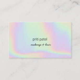 Holographic Makeup Hair Lash Nail Beauty Visitenkarte