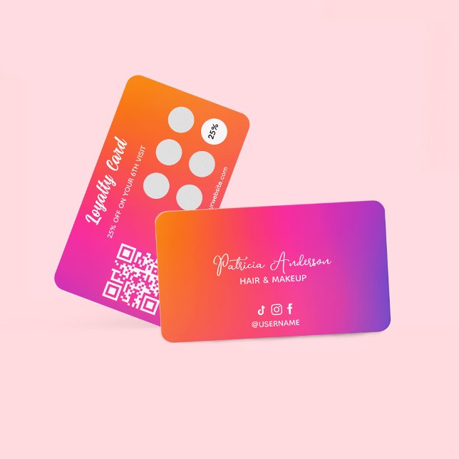 Holographic Modern Lash Salon & Wellness-Center Lo Visitenkarte (Holographic Modern Lash Salon & Spa Loyalty Card)