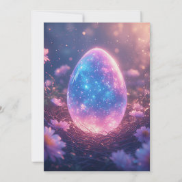 Holographic Neon Easter Egg Card Feiertagskarte