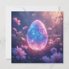 Holographic Neon Easter Egg Card Feiertagskarte
