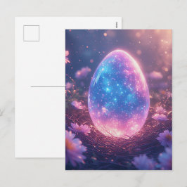 Holographic Neon Easter Egg Card Feiertagspostkarte