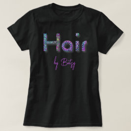 Holographic Neon Glitzer Hair Stylist T-Shirt