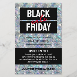 Holographic Opal Stone Background Sale Flyer