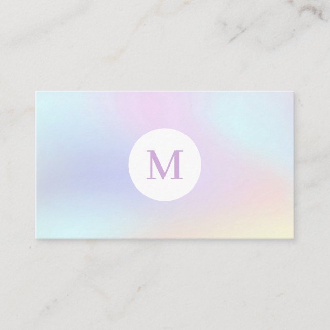 Holographic Pastel Iridescent Hair Stylist Visitenkarte (Vorderseite)