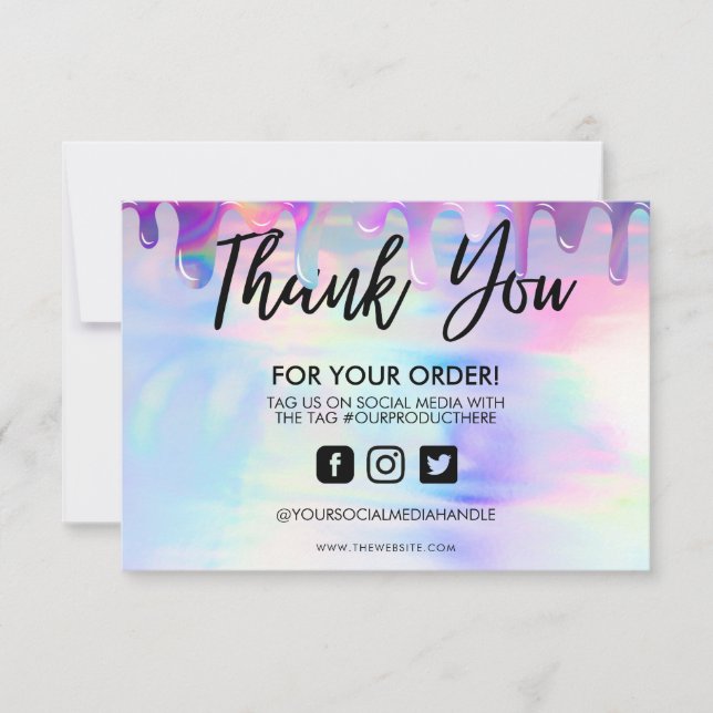 Holographic Pastel Tropfen Vielen Dank, Media Inse (Vorderseite)